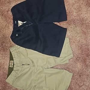 2Pr Boys khaki shorts - size 8